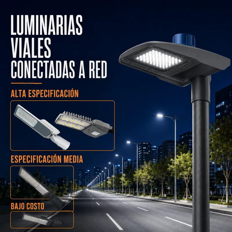 Luminarias viales LED conectadas a red